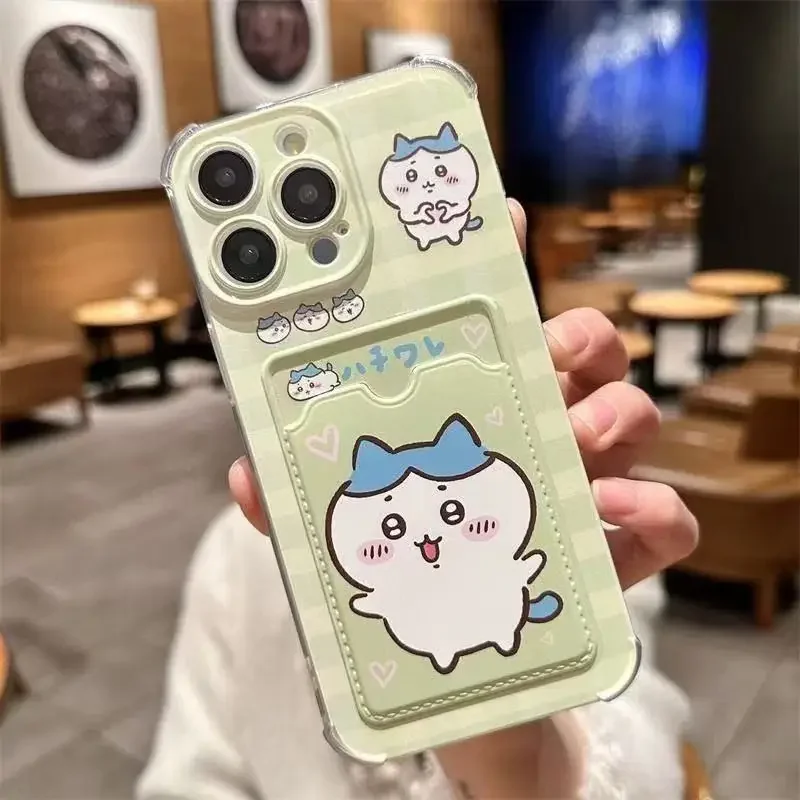 Funda para tarjeta fotográfica, funda para iPhone 16 Pro Max 15 14 Plus, funda Chiikawa de dibujos animados Apple 13 12 11 Pro, funda para teléfono a prueba de golpes