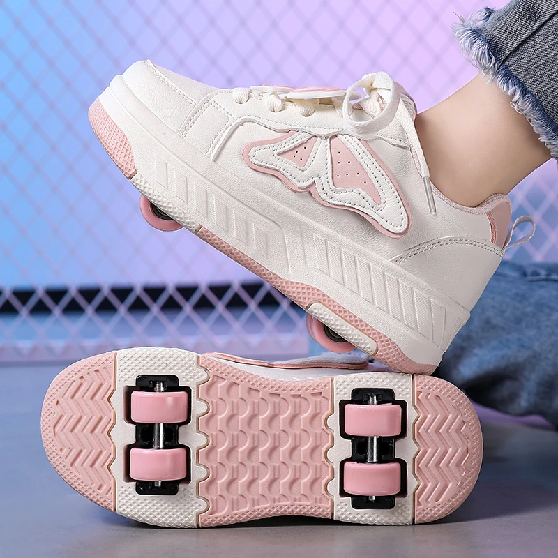 

Fall & Winter Heelys 2025 New for Kids: Boys' & Girls' 4-Wheel Invisible Retractable Big Kids' Skates