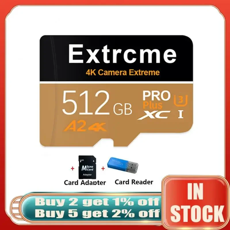 Original Micro TF SD Card A2 Memory Card C10 4K HD Trans 512GB SD Flash Cards For Camera GoPro DJI Nintendo Switch TF Card