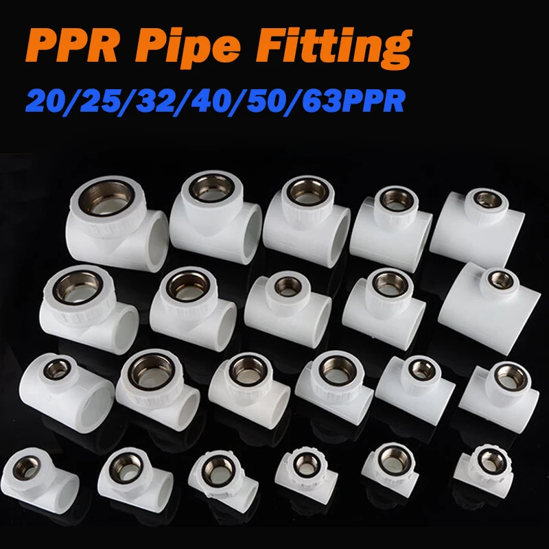 

PPR Pipe Fitting 20/25/32/40/50/63PPR Thread Reducing T-type 3 Way 1/2" 3/4" 1" 1.2" 1.5" Water Fitting Connector Pipe