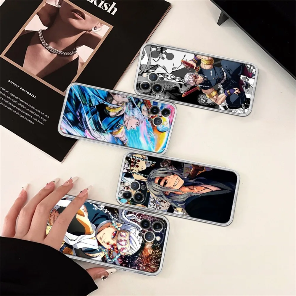 

Demon Slayer Uzui Tengen Mousepad Silicone Soft for iphone 15 14 13 12 11 Pro Mini XS MAX 8 7 6 Plus X XS XR Cover