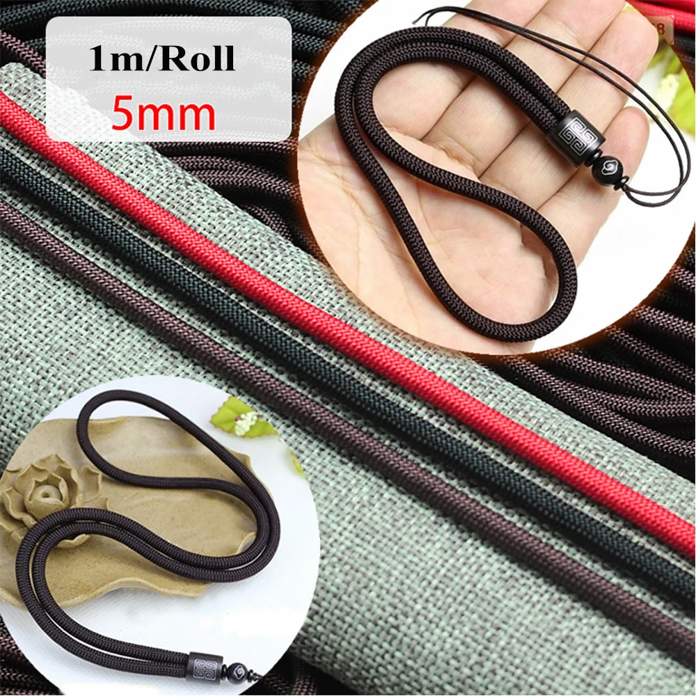 

1m/lot 5mm Nylon Milan Cord Bracelet Braided Strings Pendant Rope For DIY Beading Necklace Jewelry Making Thread Cords Strands