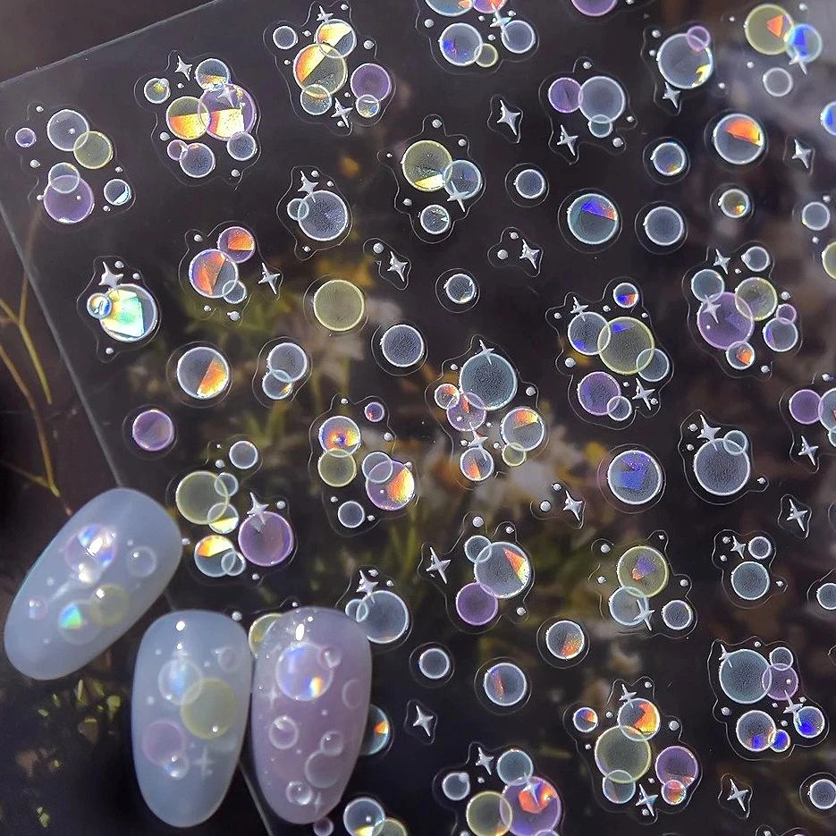

Dreamy Water Bubble Star Goldfish Summer Ocean Bikini Shell Koi Carp Conch Starfish Sea Wave Jellyfish Nail Art Stickers Decals
