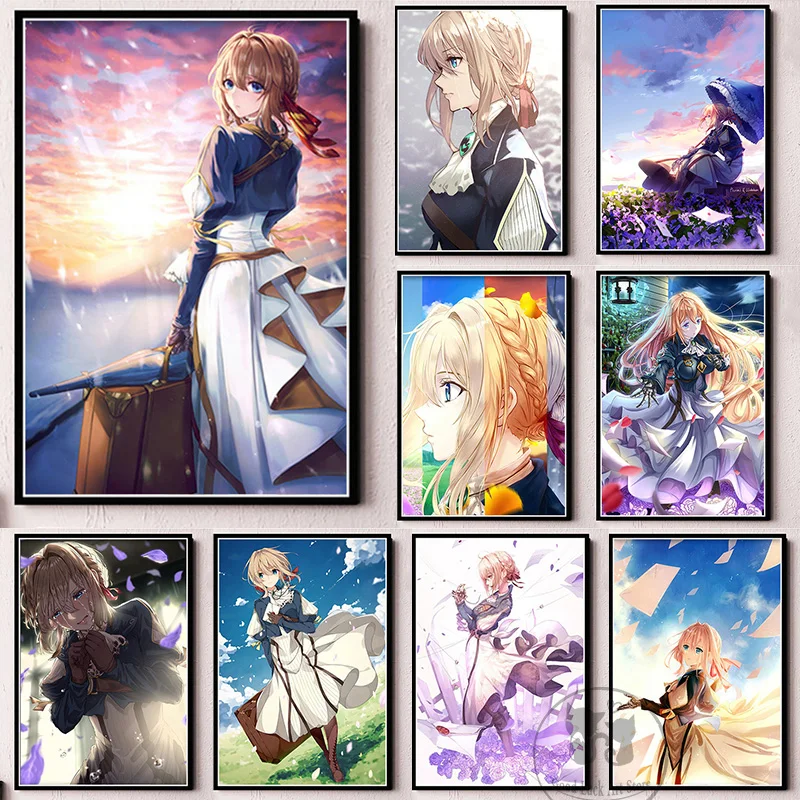 Violet Evergarden Poster Hot Anime Canvas Painting Animated Characters Wall Pictures HD Print for Living Room Home Decor Cuadros