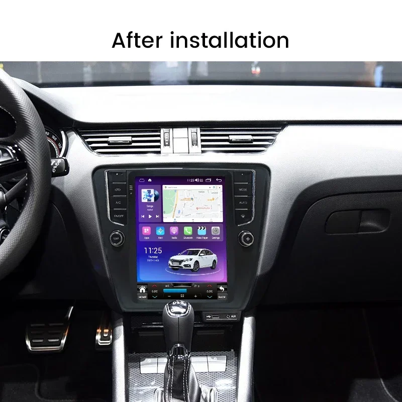 Tesla Style Screen Car Radio For Skoda Octavia 3 A7 2013-2015 Multimedia Player GPS Navigation For Carplay Android Auto RDS 4G