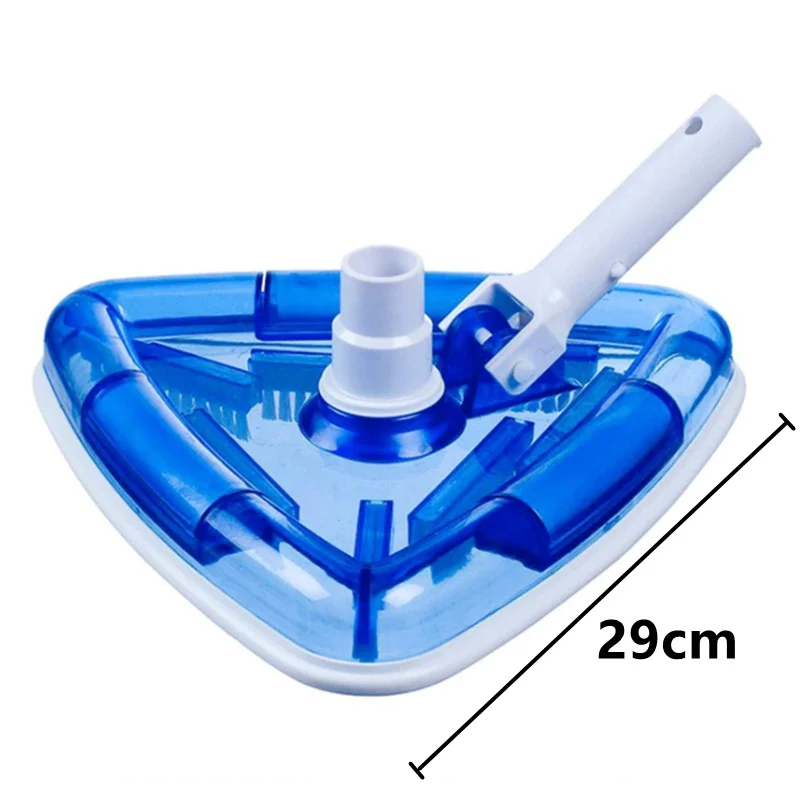 1pcs Spa Swimming Pool Vacuum Cleaner Head Transparent Triangle Cleaning Brush Tool Outdoor Hot Tubs Accessories Garden Supplies