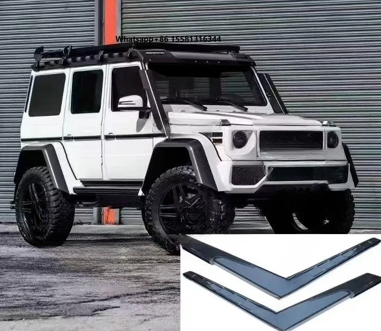 YEAR Black Carbon Fiber Weather-Resistant Mudguard for G-Class (W463) 4x4 Off-Road Vehicles-Retrofit/Upgrade