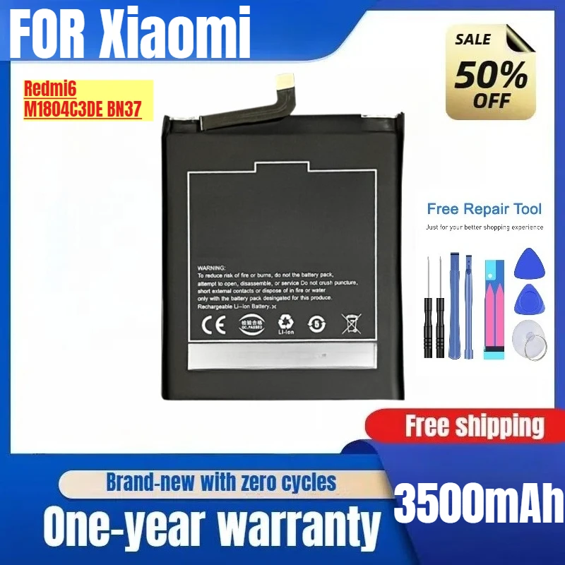 

Applicable To Redmi 6 M1804C3DE BN37 Redmi 6 Xiaomi Phone Original Battery High Quality Low Price Original