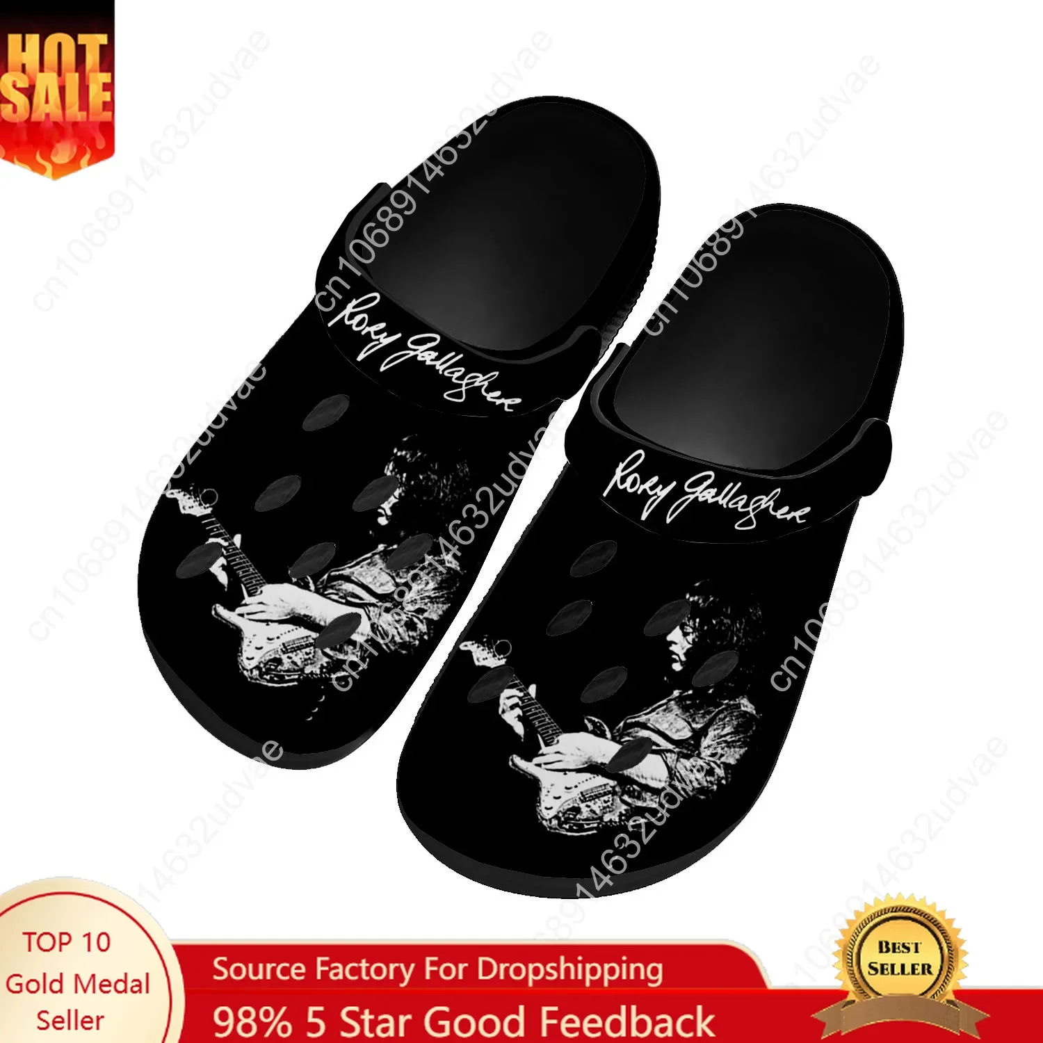

Rory Gallagher Water Shoes Mens Womens Comfortable Fashion Home Garden Clogs Customizd Sandals Beach Breathable Hole Slippers
