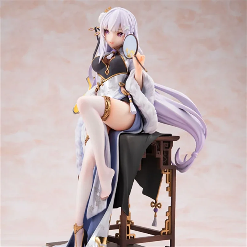 23cm 리:제로부터 시작하는 이세계 생활 에밀리아 애니메이션 피규어 에밀리아 렘 액션 피규어 PVC 모델 장식품 장난감 인형 선물