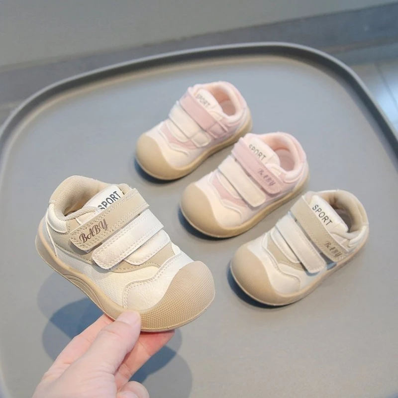 Kids Sports Shoes Anti-kick Causal Toddler Boys Girls School Walking Shoes Outdoor Non-slip Lightweight Children First Walkers