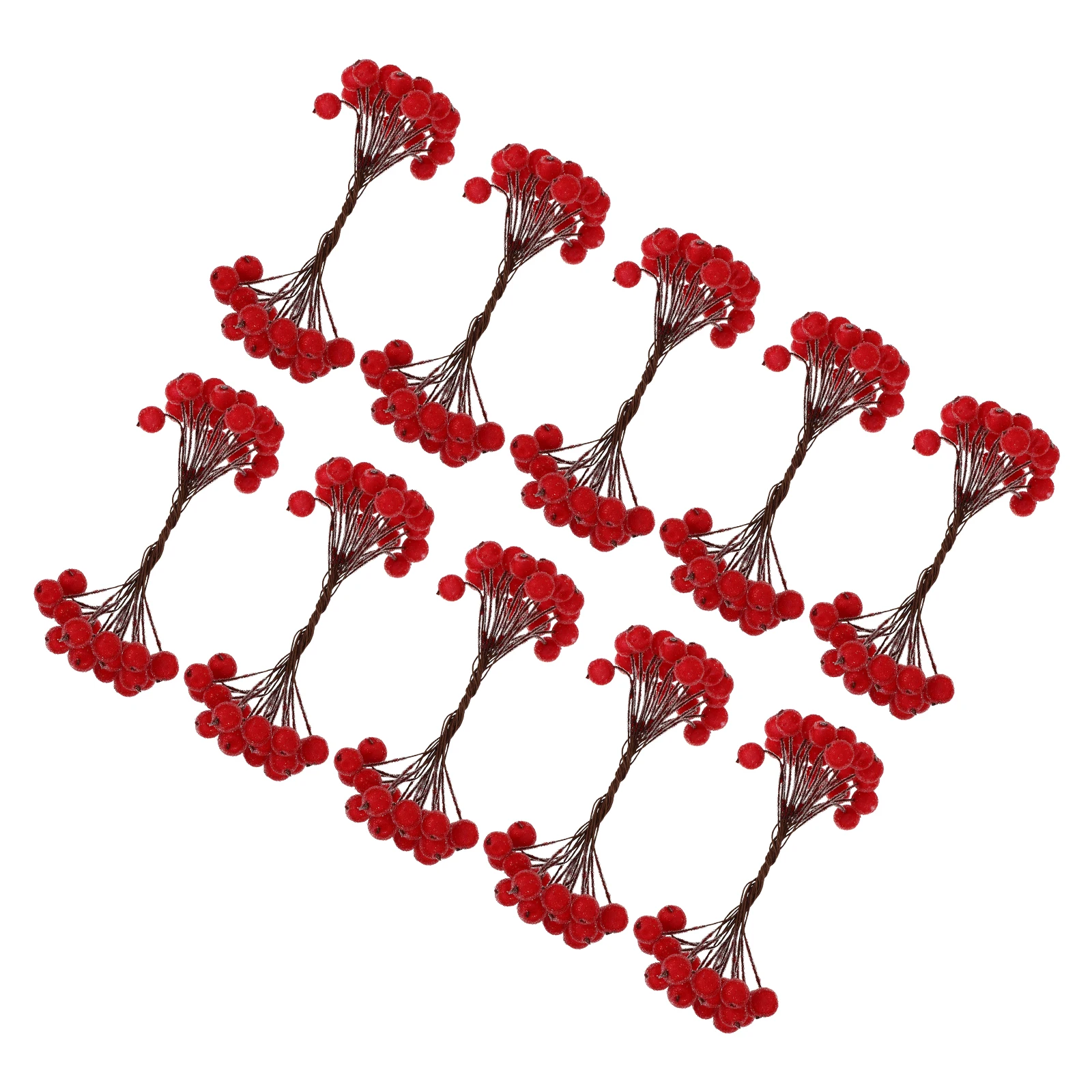

200 Pcs Decor Simulated Foam Cream Decorations Red Berry Adornments Cranberries Christmas