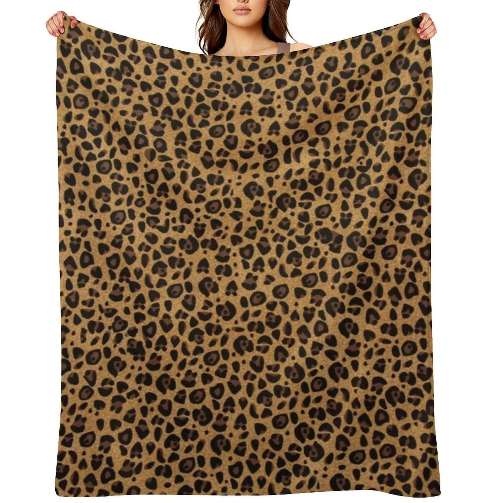 

Cheetah Print Throw Blanket blankets ands Shaggy warm for winter Soft Beds Blankets