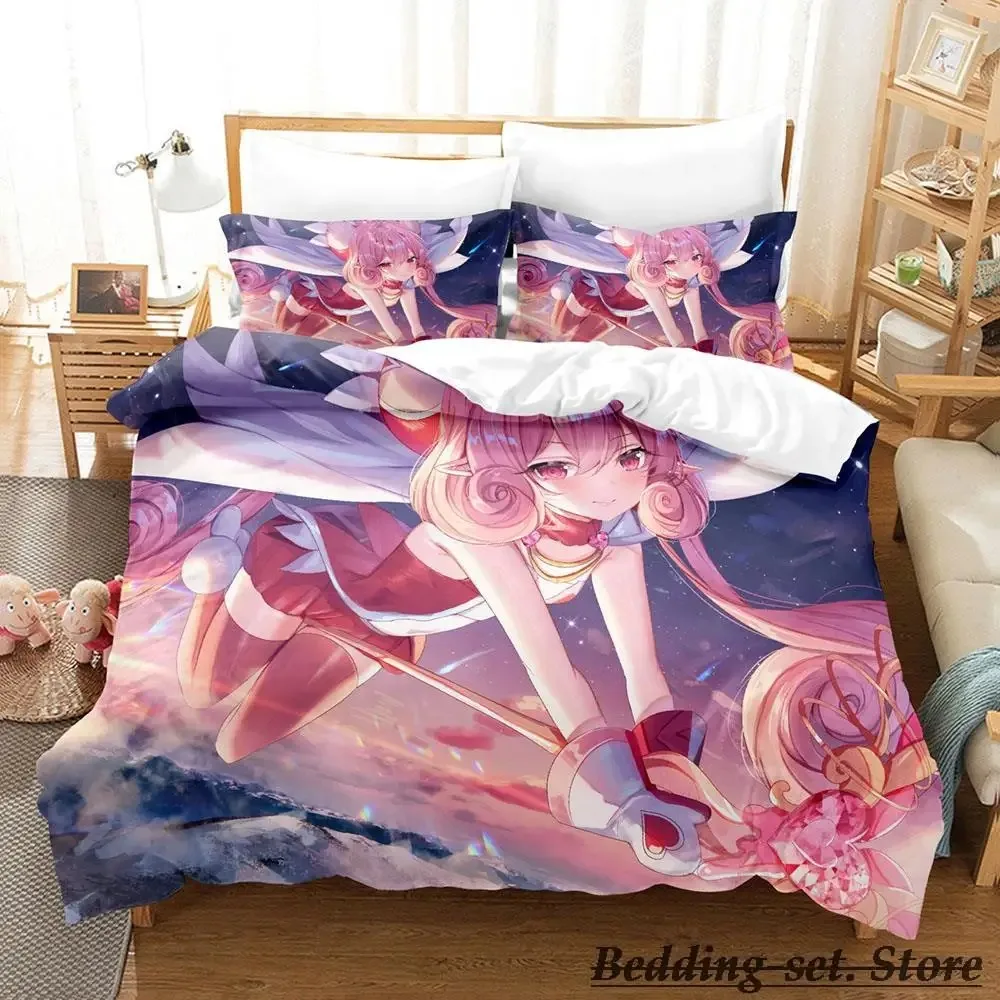 

Pink Girls Neneka Bedding Set Single Twin Full Queen King Size Bed Set Adult Kid Bedroom Duvetcover Sets Anime parure de lit Bed