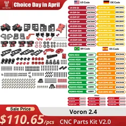 VORON-Kit de piezas CNC para impresora 3D, Kit de piezas CNC V2.0, actualización de Hardware, alta velocidad, mayor resistencia, herramienta de accionamiento Z AB, tensión libre, Junta XYZ, 2,4