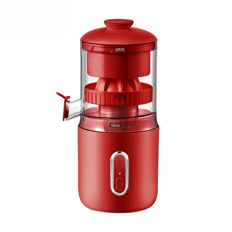 Exprimidor portátil de gran calibre, Extractor de limón y naranja, separación de jugo de escoria, amasado en espiral automático, expulsor lento recargable