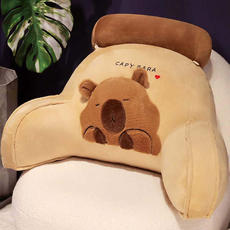 

Cartoon bedside Soft Animal Capybara Backrest Sofa Cushion Triangle Plush Pillow Birthday Gifts