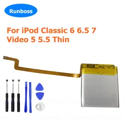 2000mAh Square Battery Upgrade replacement for iPod Classic 6.7 &Video 5 5.5 Thin