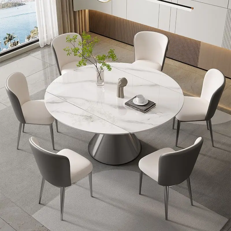 Sedentary Table Dining Designer Coffee Oval Cafe Room Kitchen Dinning Tables Sets Extendable Restaurant Muebles Service Home