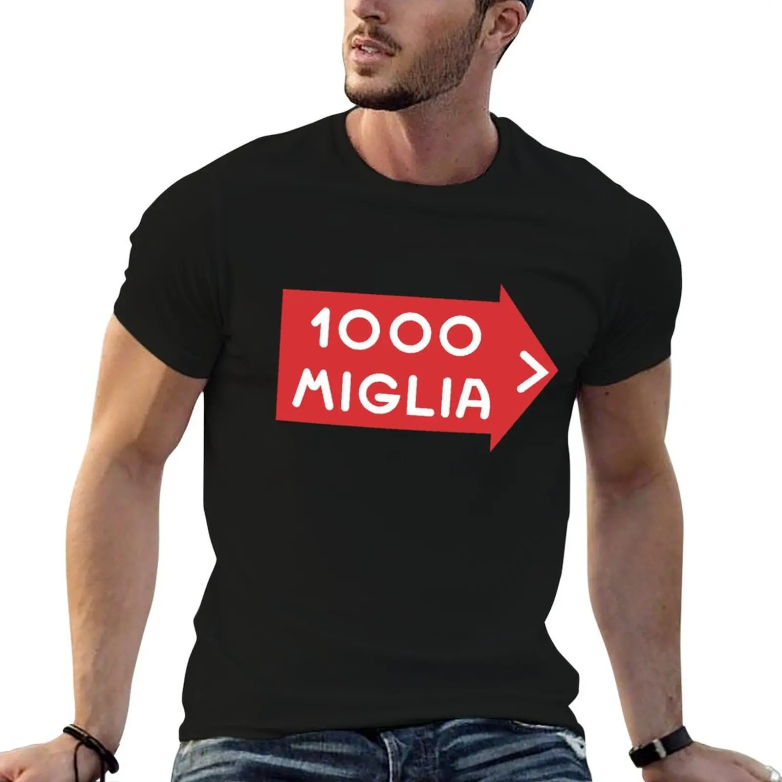 

Футболка с гоночным логотипом Miglia 1000, мужская футболка, хлопковые футболки для мужчин, облегающая футболка