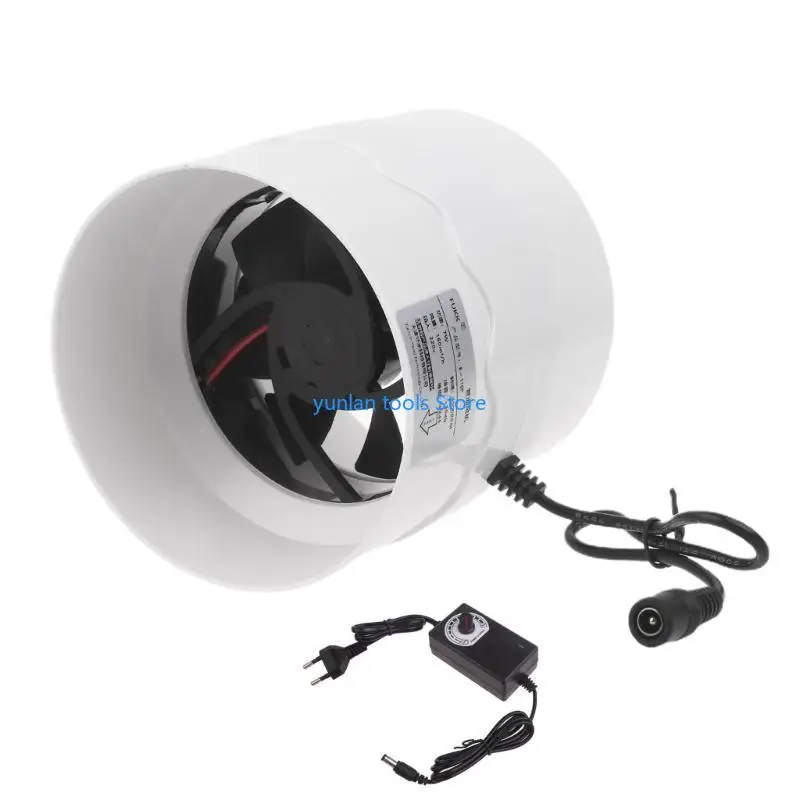 50LB 4 بوصة مروحة العادم المنزل هادئة مروحة القناة المضمنة الصناعية مروحة الحمام المطبخ #5