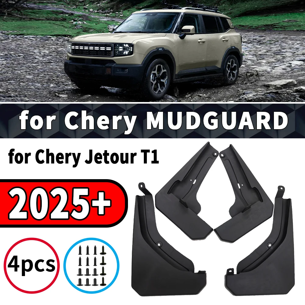 For Chery Jetour ShanHai T1 2024 2025 2026 2027 Car Mud Flaps Splash Guards Front Rear Wheel Fender Mudguard Exterior Parts