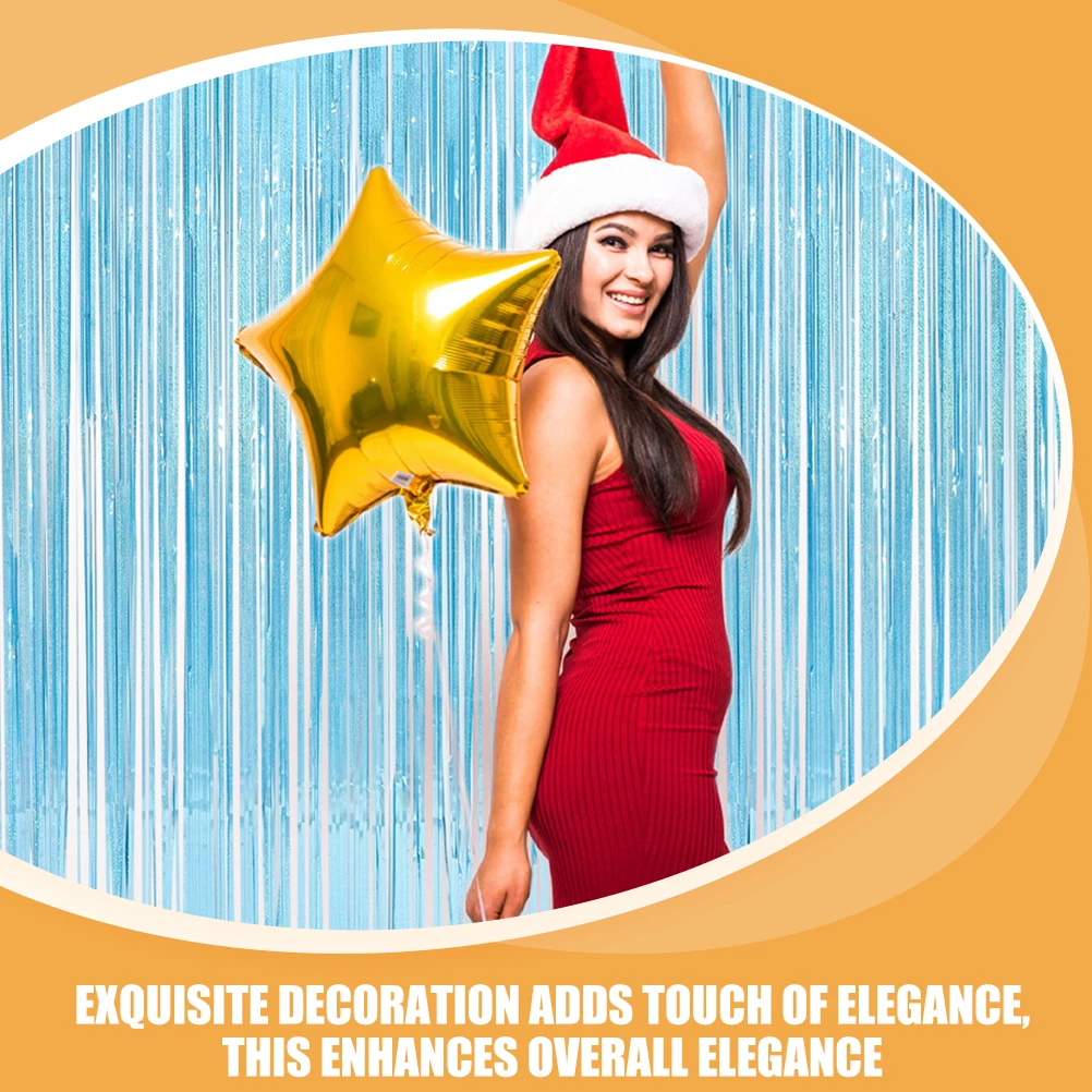 

2pcs Fringe Party Backdrop Streamer Birthday Decoration Bachelorette Wedding Event Plastic Door Foil Garland Supplies Background