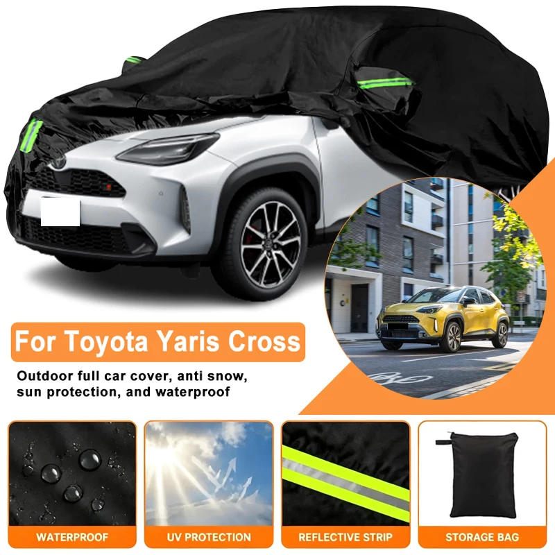 Waterproof Car Cover For Toyota Yaris Cross Outdoor Full Car Cover Wind Sun UV Dust Rain Snow All Weather Protection