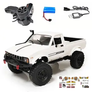 Wpl C24-1 Full Scale Rc Car 1:16 2.4g 4wd Rock Crawler Electric Buggy  Climbing Truck Led Light On-road 1/16 For Kids Gifts Toys - Rc Cars -  AliExpress