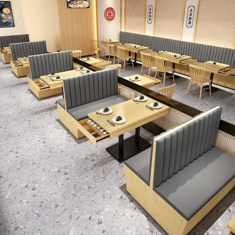 Restaurant tables and chairs, Japanese cuisine sushi solid wood tables and chairs hot pot restaurant tables with drawers