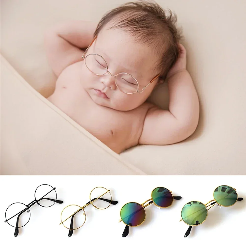 

Newborn Baby Glasses Photography Props Boy Gentleman Mini Sunglasses Photo Studio Shooting Photo Items Photography Decoration