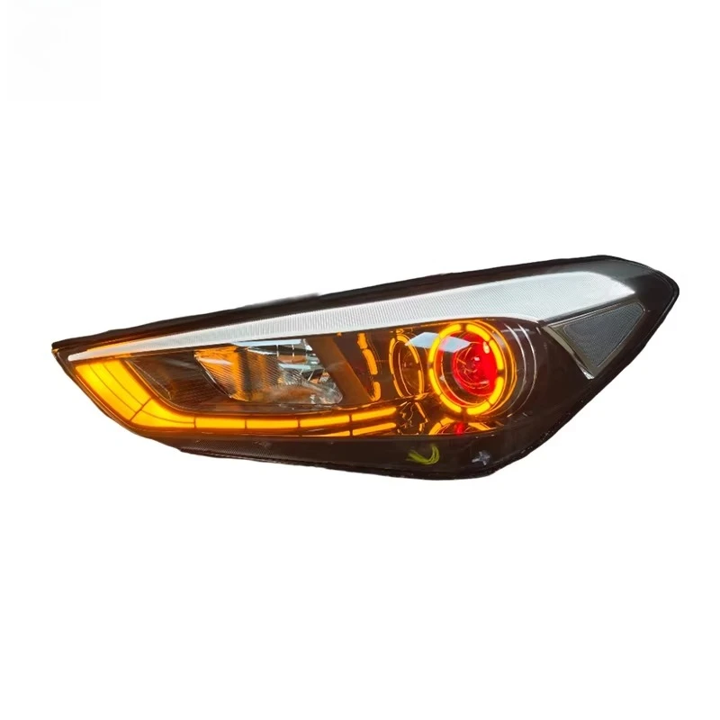2 Pieces for TUCSON 2015-2018 Accessories LED Head Light Headlights Upgrade LED Demon Eyes Headlamp Head Lamps Assembly