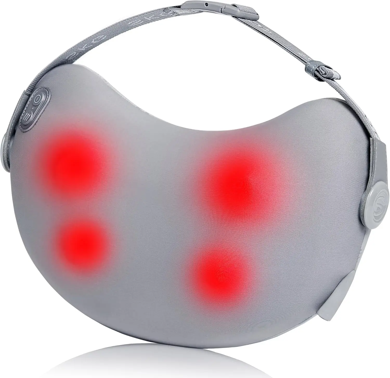 

Electric Shiatsu Back Massager with Heat, 4D Kneading Cordless Portable for Pain Relief, Ideal Gift