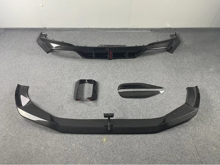 Karbel Style Carbon Fiber Front Lip Rear Difuser Fog Lamps Decoration for F97 X3M F98 X4M