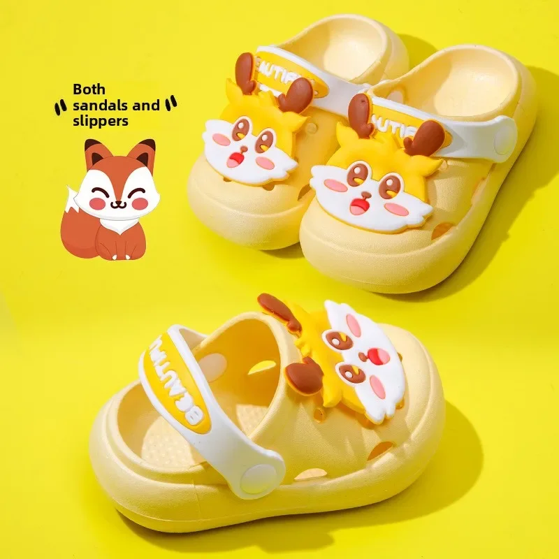 

Summer New Baby Slippers Indoor Non-slip Soft Bottom Comfort Fashion Cute Children's Hole Shoes Boys Girls Kid Outdoors Sandals