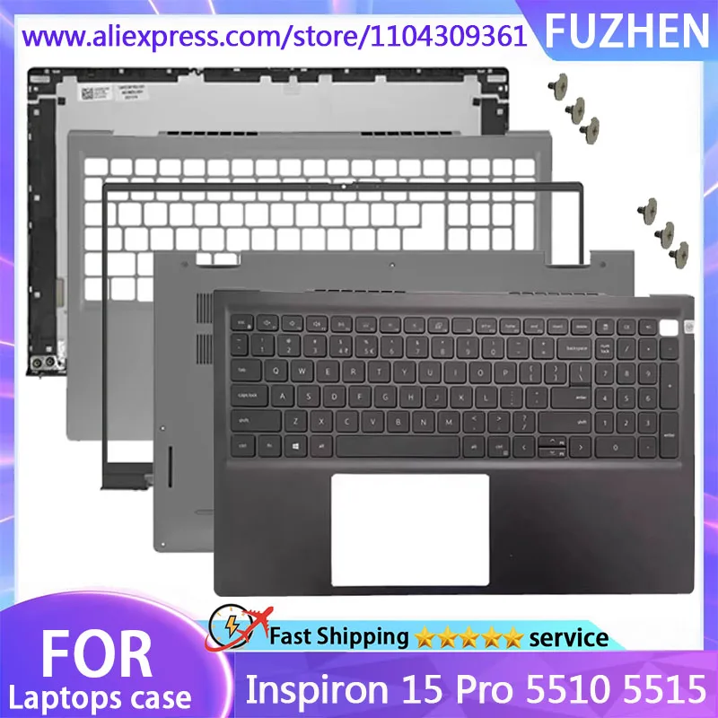 

NEW For Inspiron 15Pro 5510 5515 Laptop LCD Back Cover Front Bezel Palmrest Bottom Case Keyboard hinge