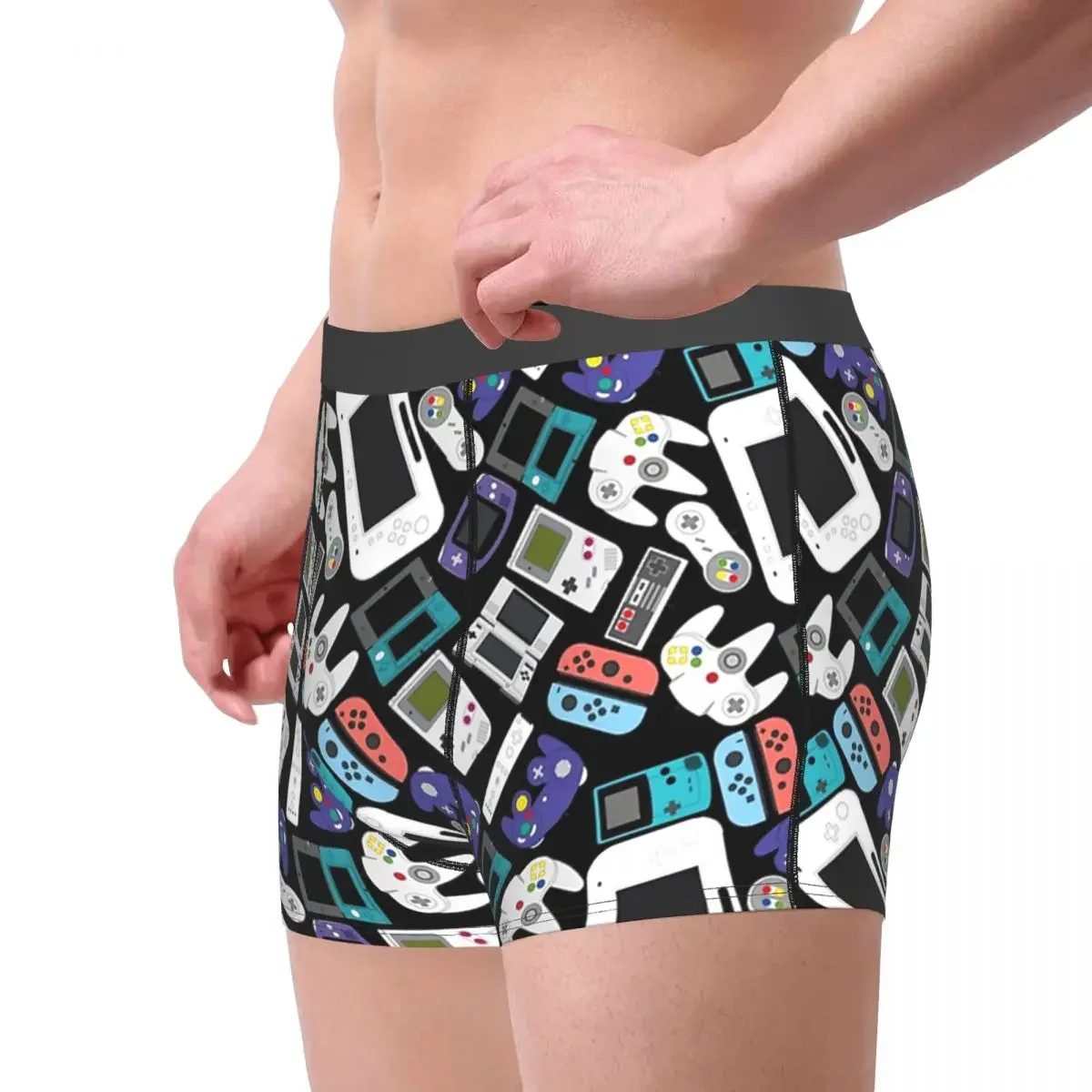 GAMER CONTROLLER N FANS Underpants Breathbale Panties Male Underwear Print Shorts Boxer Briefs