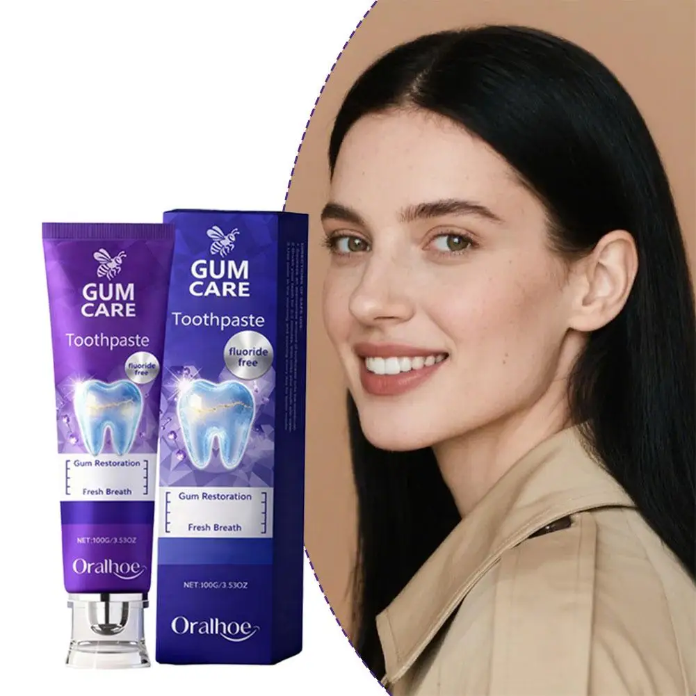 

GUM CARE Fluoride Free Gum Restoration Fresh Breath Care Toothpaste 100g Bee Venom Gingival Daily Cleaning Oral Care Toothpaste