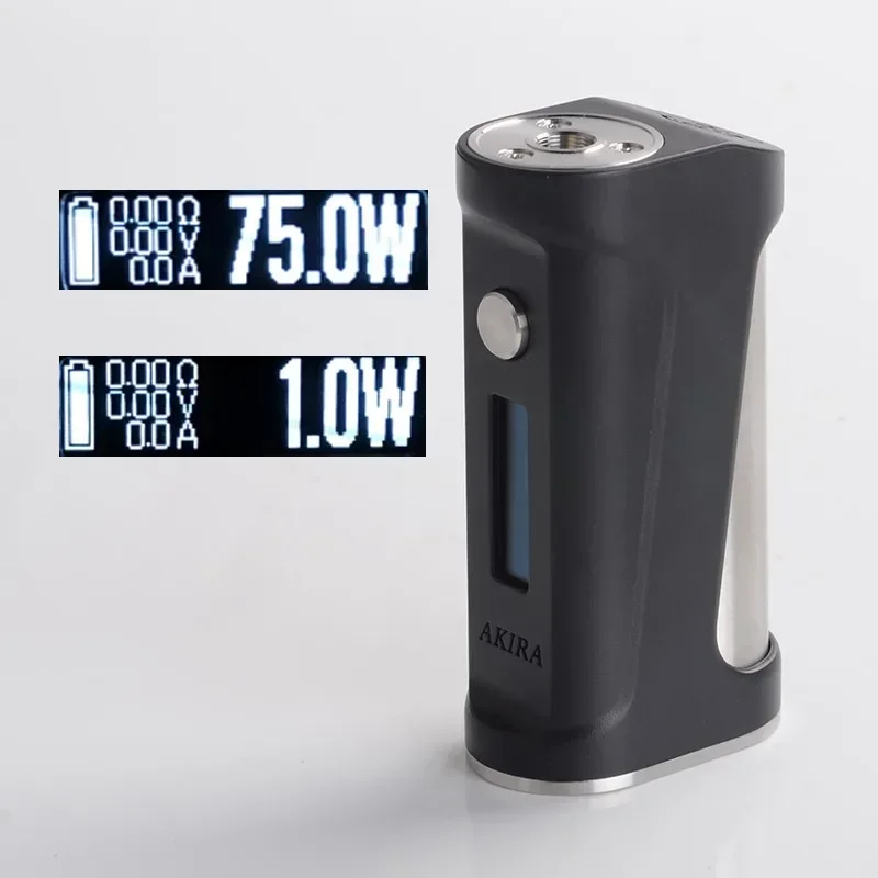 Oryginalny AKIRA 75W Ambition Box Mods i Galactika Mod 0.91 calowy ekran OLED przy użyciu jednej 18650 baterii do zbiornika RDA RTA RDTA