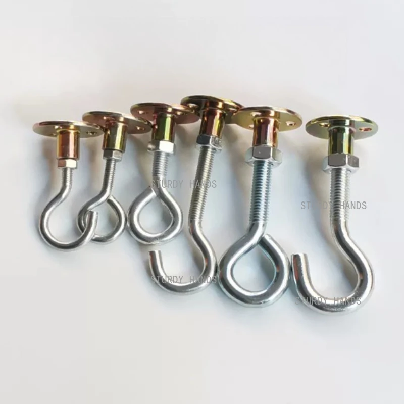 5 Set Metal Lantern Hook Hook/loop Type Lifting Ring Adjustable Lifting Hook Screw Installation Household Hardware Accessories