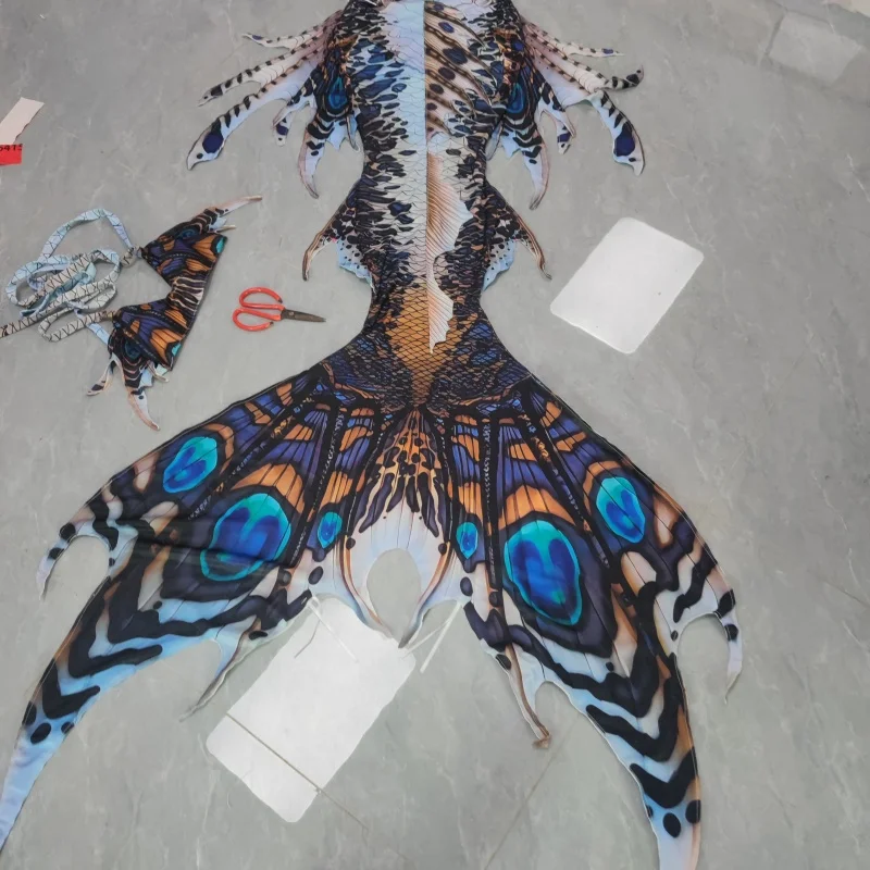 New Original Multi-Color Mermaid Tail Swimsuit, Aquarium Shooting Performance Mermaid, Custom Made view 4