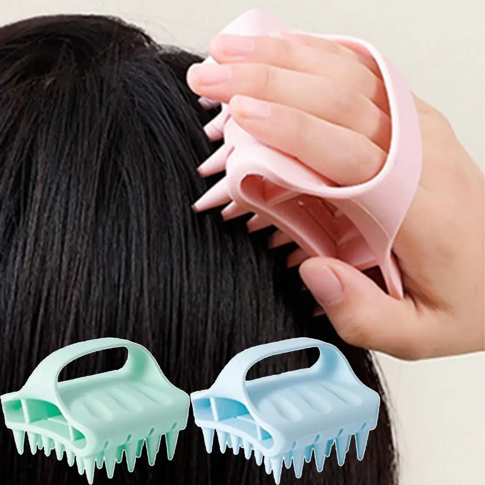 

Портативная силиконовая щетка для шампуня, ручная отшелушивающая щетка для роста волос, удобная влажная или сухая щетка