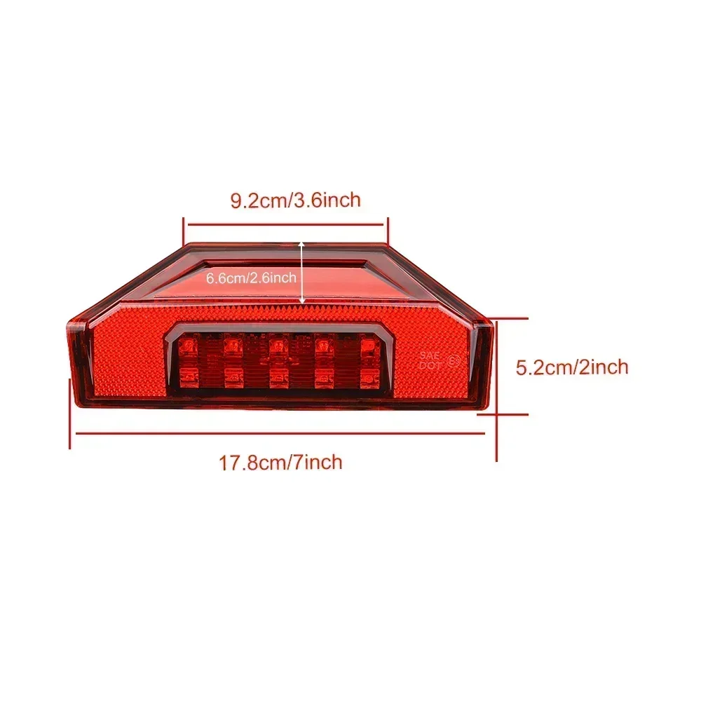 ไฟท้าย LED สำหรับ Polaris RANGER 900 570ลูกเรือทั่วไป1000 Pro XD XP 4P 2013 - 2019 UTV ไฟเบรกท้าย