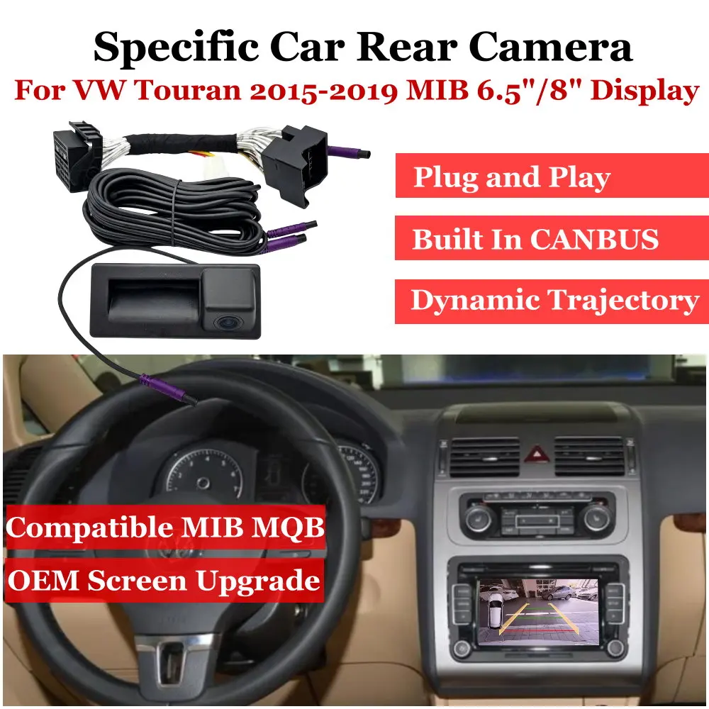 

Plug & Play Vehicle Backup Camera For Volkswagen VW Touran 2015-2019 MQB MIB 8" Screen Auto Reversing Image Upgrade Accessories
