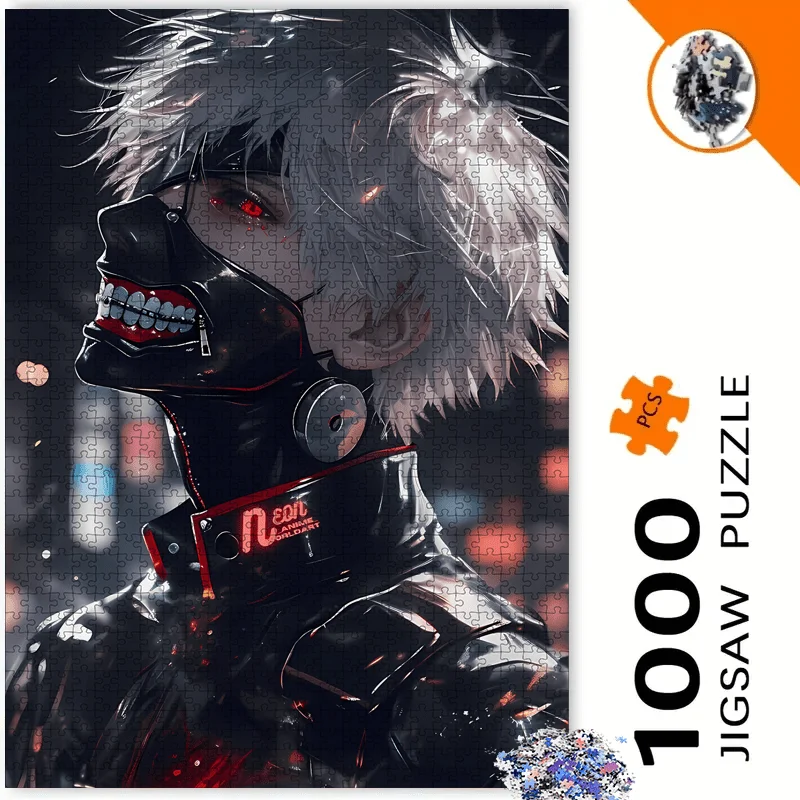 

1000 элементов пазлов для взрослых с популярными аниме-персонажами, развивающие игры-головоломки, красочные пазлы, подарки, декор для дома