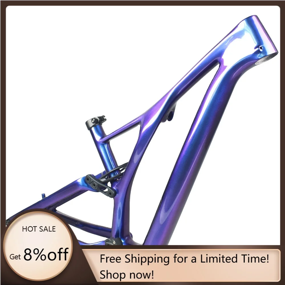 

STLF Airwolf 29ER Carbon Suspension MTB Frame BSA Mountain Frame Travel 142Mm Chameleon XC Frame
