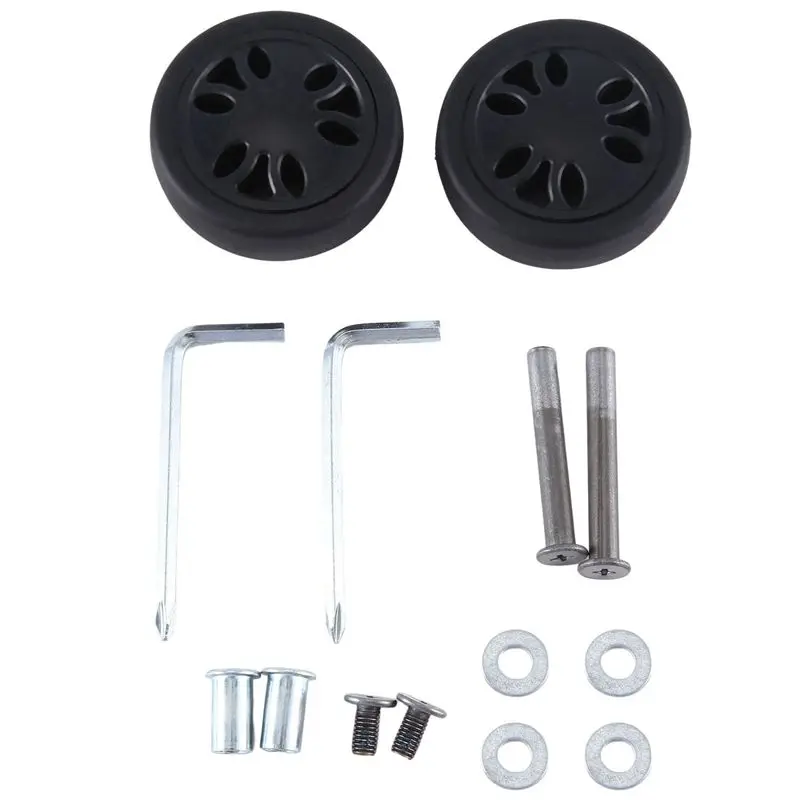 1Set 50X15mm Luggage Wheels Replacement Wheels Luggage Wheel Universal 6Mm 8Mm Resistant PU Caster Suitcase