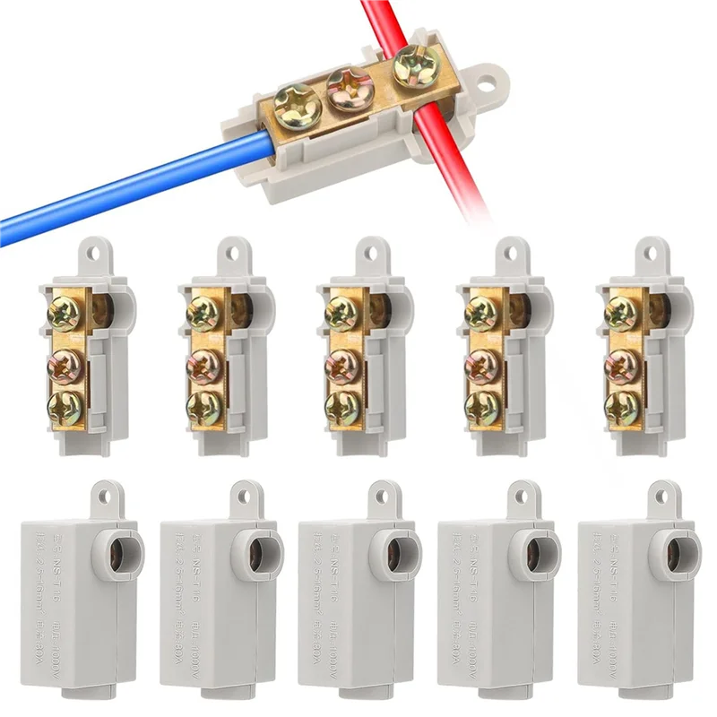 

MOPHE-30PCS, комплект гаек для соединителя проводов T-типа, калибр 6 AWG, клемма для быстрого подключения 80 А, быстрый разъем для сращивания