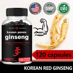 Korean Ginseng Supplement - for Energy, Exercise Endurance, Performance, Muscle Mass, Cognitive Function