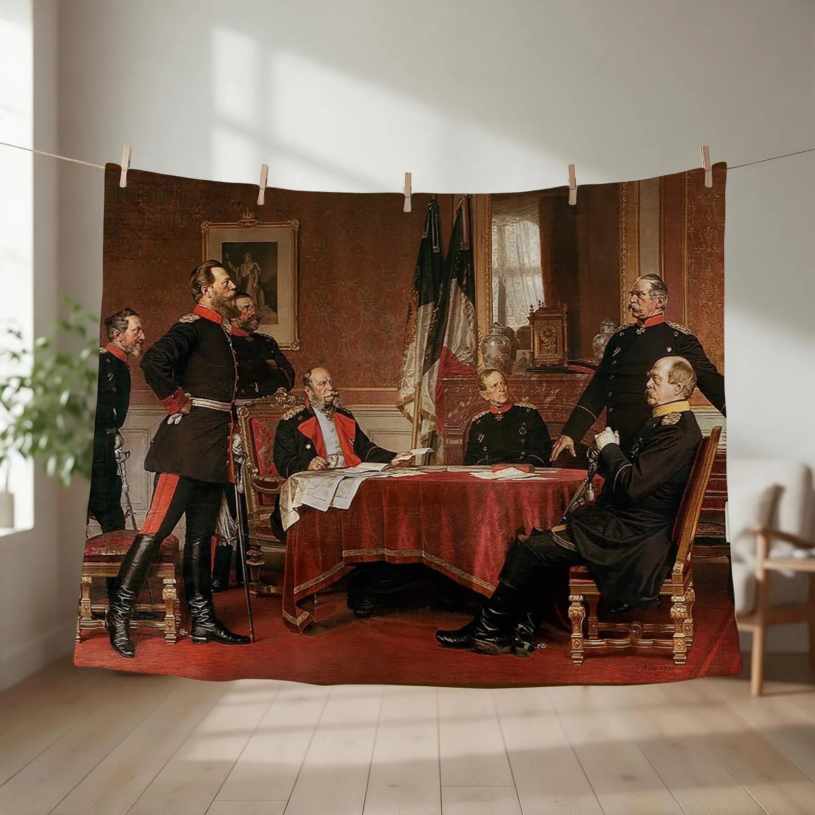 Prussian High Command, 1870 Throw Blanket couch cozy soft plush fuzzy picnic outdoor blanket